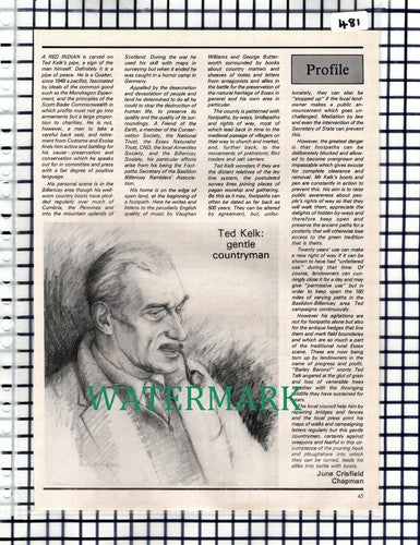Ted Kelk Countryman Billericay Essex - 1984 Article