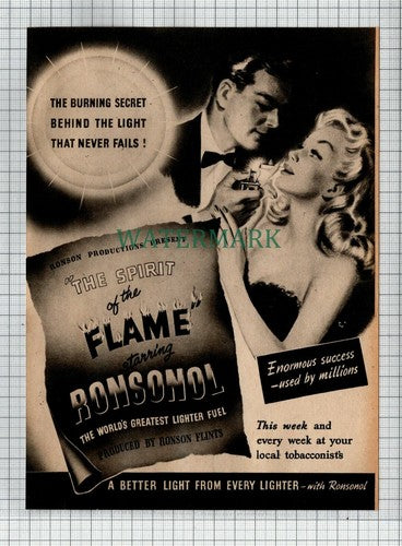 (201) Ronsonol Lighter Fuel / GRETA GYNT Dolcis Shoes Advert - 1948 Cutting