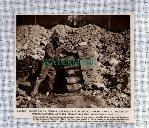 C514) Poison Gas Stores Dismantling In Bavaria Germany  - 1949 Clip