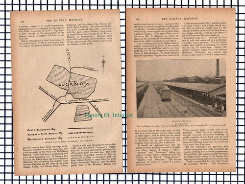 (6642) Lucknow India Railway Station Oudh & Rohilkand Brian Bramill  -  1917