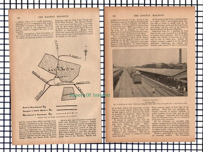 (6642) Lucknow India Railway Station Oudh & Rohilkand Brian Bramill  -  1917