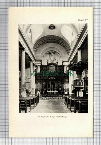 C7473) St Magnus The Martyr Church London Bridge -  1948