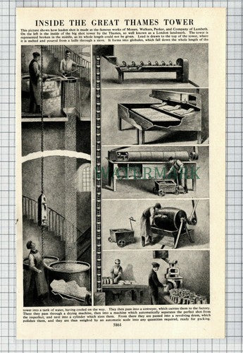 C7489) Messrs Walkers Parker Lambeth Thames Shot Tower - c.1950s
