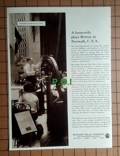 (X228) Mrs Emily Oppenheimer Harpist Norwalk Symphony Orchestra  -  1961 Clip