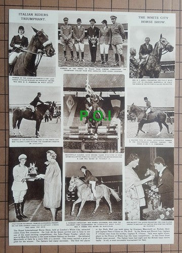 (X245) White City Horse Show Wanda Stevenson Pat Smythe D'Inzeo  -    1961 Clip