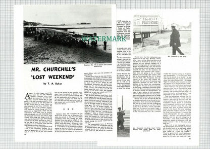 (6593) Winston Churchill Clacton Essex Seaplane - 1973 Article