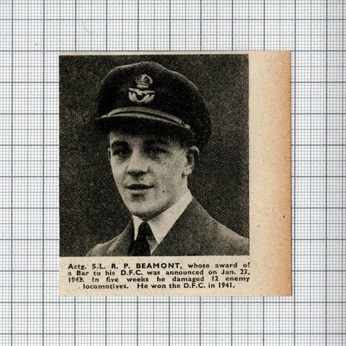 S/L R P Beamont  World War Two WW2 - 1940s Small News Cutting