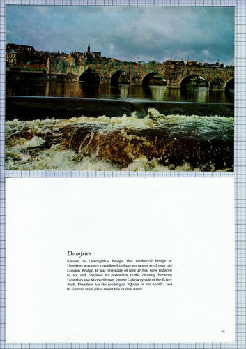 DUMFRIES Devorgilla's Bridge Scotland   - c.1970 Two Part Cutting