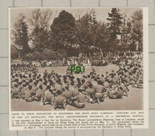 (C299) 1st Battalion Royal Leicestershire Hong Kong Glen Parva Barracks - 1949