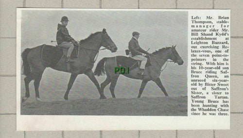 (5421) Brian & Bruce Thompson Bill Shand Kydd Relaxez-Vous Whaddon Chase 1969