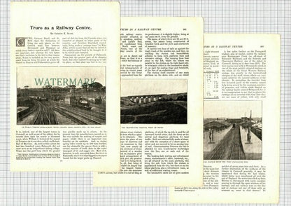TRURO Cornwall Railway Station - 1909 Article / Print