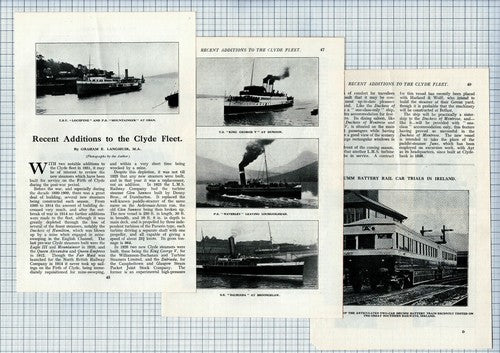 (6243) Clyde Fleet Additions TSV Lochfyne PS Moutaineer Oban - c.1930s Article