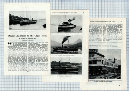 (6243) Clyde Fleet Additions TSV Lochfyne PS Moutaineer Oban - c.1930s Article