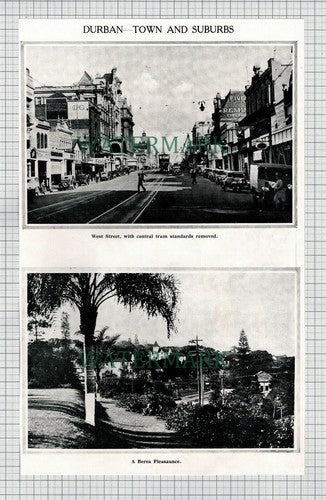 X1835) Durban South Africa - 1932 Cutting