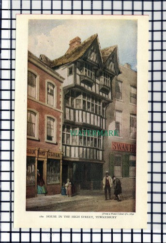 C6180) High Street Tewkesbury  - c.1949 Print