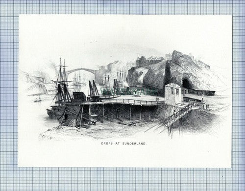 HARTLEY COLLIERY SUNDERLAND DROPS MINE MINING PRINT - 1987