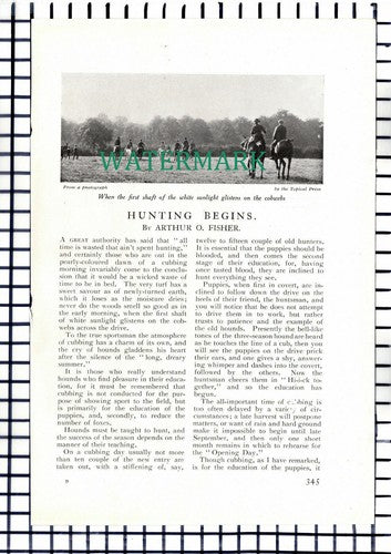 (7653) Fox Hunting Mr McNeil Grafton Hunt Arthur Fisher -  c.1911 5-Side Article