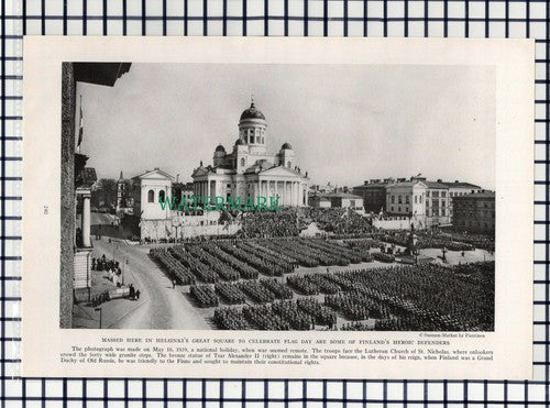 (8116) Finland Helsinki Square  - 1940 Book Print