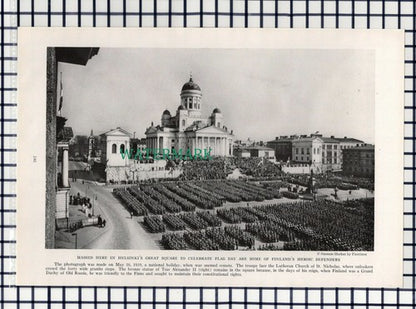 (8116) Finland Helsinki Square  - 1940 Book Print