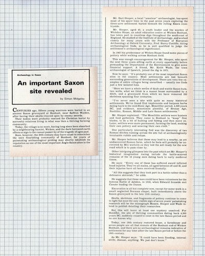 (5709) Saxon Graveyard Bonhunt Wicken Essex Buried Warriors   - 1975 2-Part Clip
