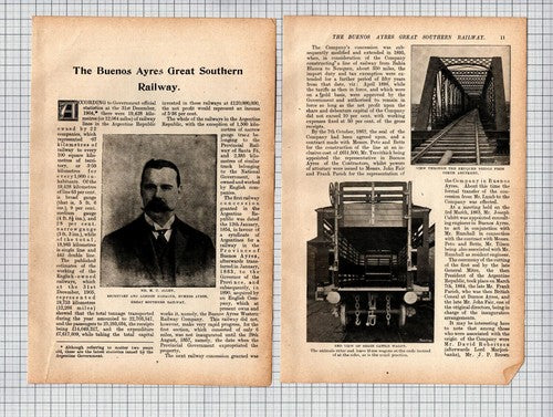The Buenos Ayres Great Southern Railway - Article In 3 Parts c.1907