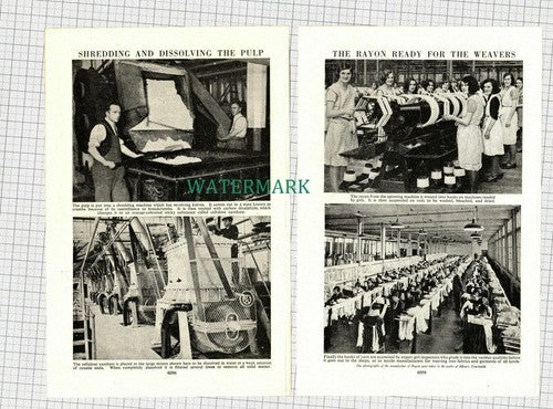 C2802) Rayon Manufacture Courtaulds - c.1950s Picture Article