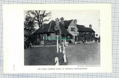 C7794) New Inn Gloucester  / Three Hammers St Stephens  -c.1950s Print /Cutting