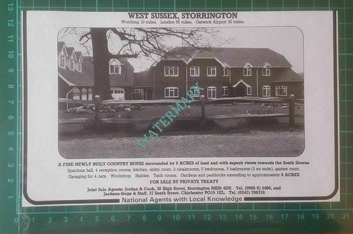 C2971) Storrington West Sussex House Sale Advert - 1981 Clip