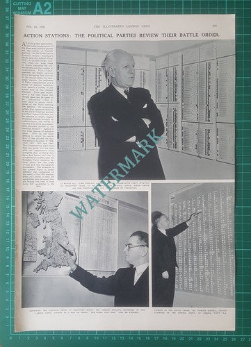 General Election 1950  Churchill Attlee Martell Woolton - 1950 Article / Print