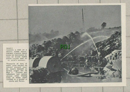 (C292) St Anne's Sawmill Bristol Paper Fire - 1949 Paper Cutting
