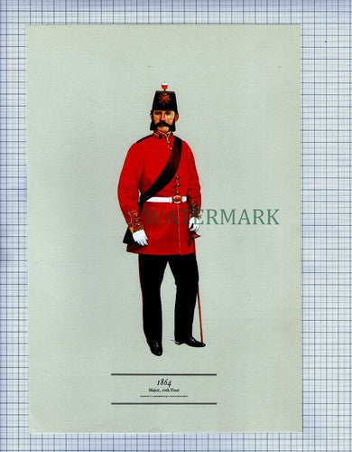 10TH FOOT Major  - PRINT c.1970