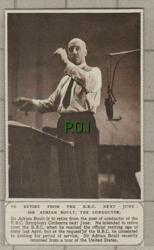 (C639) Sir Adrian Boult Conductor BBC Symphony Orchestra Retirement - 1949