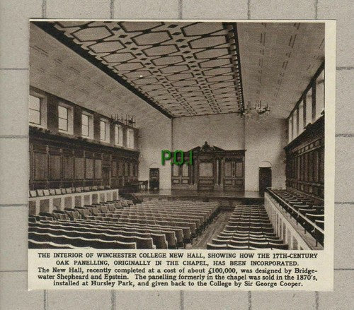(5443) Winchester College New Hall  - 1961 Clip