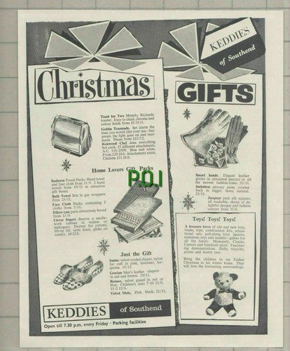 (5637) Keddies of Southend Essex Advert - 1966