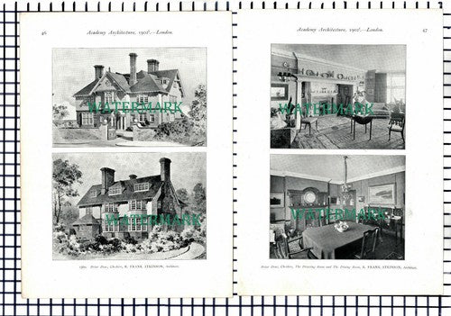 (7159) Briar Dene Cheshire R Frank Atkinson Architect - 1902 2-Part Book Print