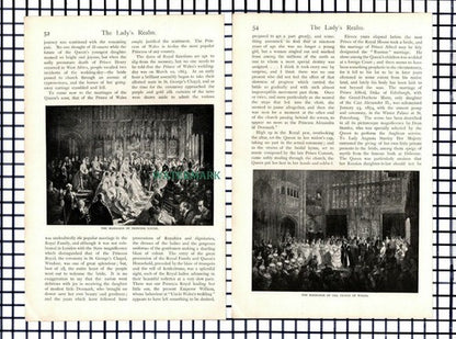 Queen Victoria Children Weddings  Sarah A Tooley - c.1900 Article / Print