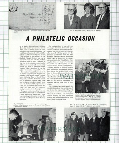 Sheffield Philatelic Society HG Kershaw Ward Buckley W Lund-  1966 Cutting