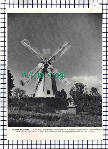 (7764) Lindfield Sussex / Shipley Smock Mill - 1960s Book Print