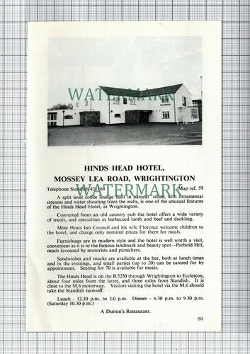 C7556) Holden Arms Haslingden / Hinds Head Hotel Wrightington - 1970s Cutting