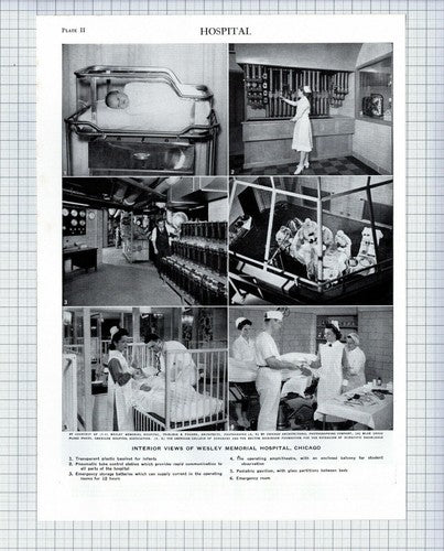 Wesley Memorial Hospital Chicago United States- c.1960s Cutting / Print