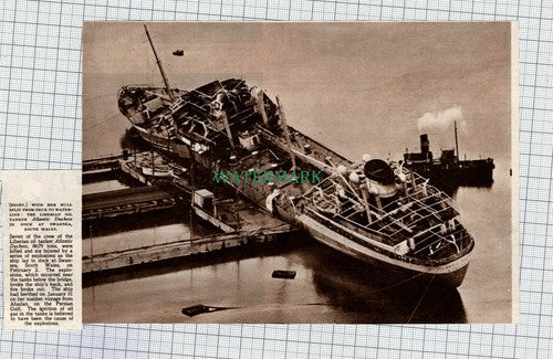 C715) Liberian Oil Tanker ATLANTIC DUCHESS Swansea Dock -1951