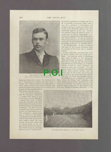 (5826) Leeds Men Yorkshire College Rev Lemoine  Francis Wrigley -  1896 Article