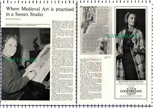 (8445) Miss Leslie Benenson Artist St Bartholomew Smithfield Church 1966 Article