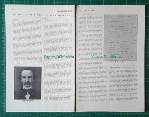 X1374) Walter Theodore Watts-Dunton    - 1932 Article