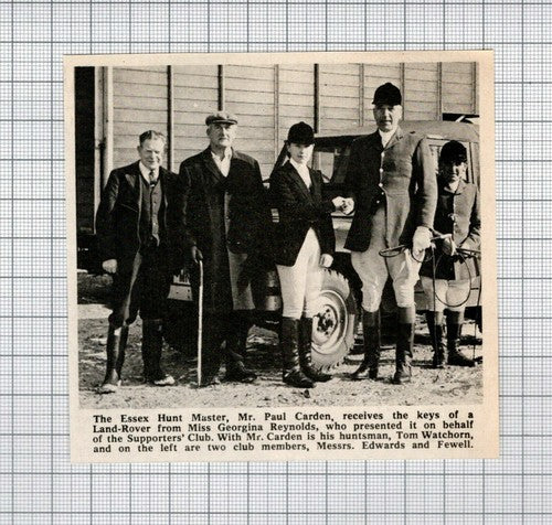 Essex Hunt Paul Carden Georgina Reynolds Tom Watchorn Fewell - 1971 Clipping
