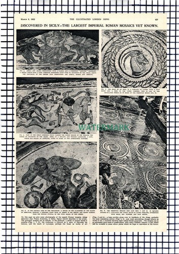 Vinicio Gentili Piazza Armerina Sicily Imperial Roman Villa - 1952 Article