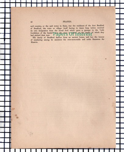 (6695) Franks Farningham Kent - c.1880 Print & Article  - Marks Are Present!