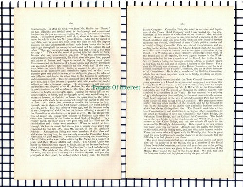 (6561) Councillor James Pirie Mayor Of Scarborough  - 1901 Article