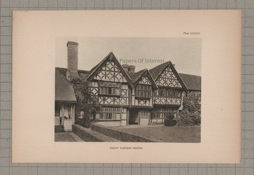 Great Tangley Manor Surrey  - c.1908  Two Prints