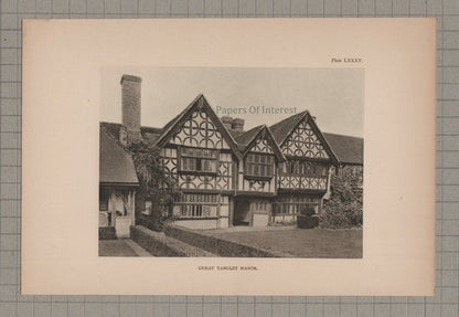 Great Tangley Manor Surrey  - c.1908  Two Prints